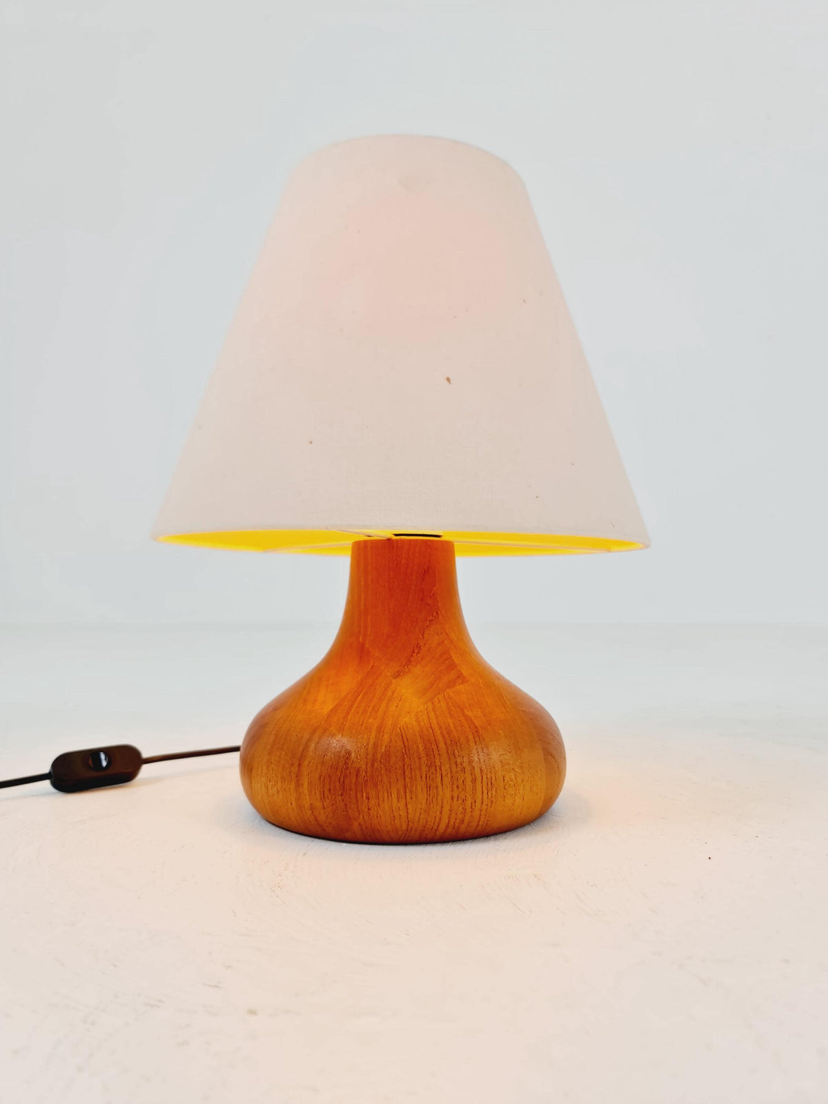 Mid century solid teak table lamp by Domus,1960s