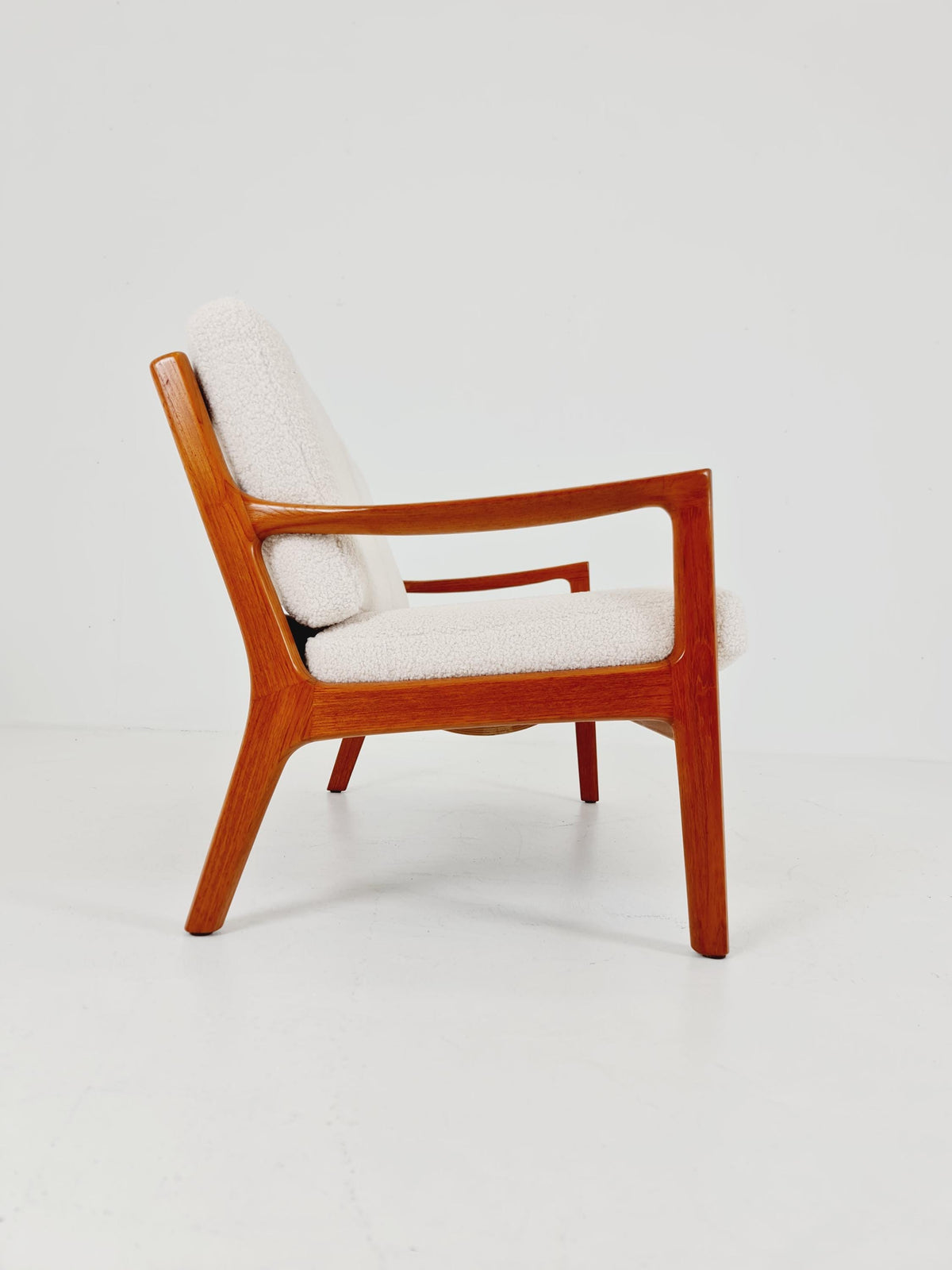 Mid-century Rare Danish teak lounge sofa /Senator Sofa 2 Seater by Ole Wanscher for Peter Jeppesen 1960s