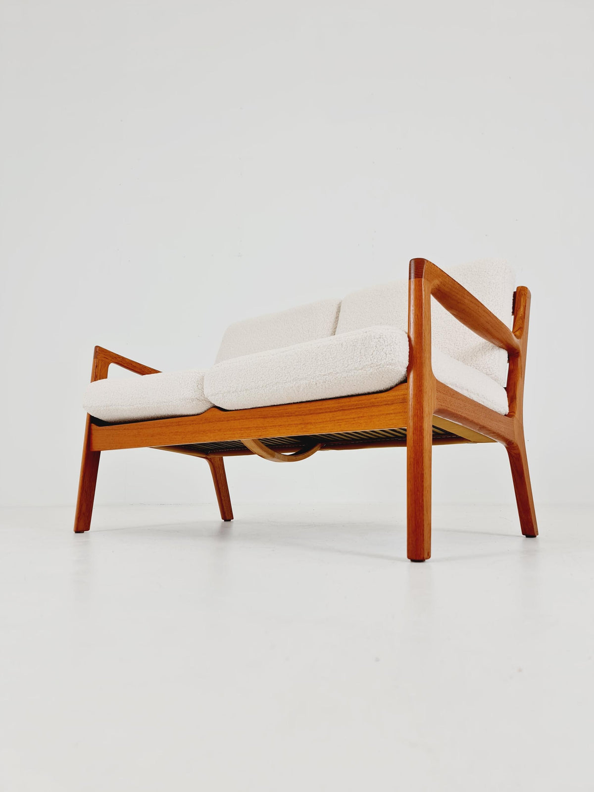 Mid-century Rare Danish teak lounge sofa /Senator Sofa 2 Seater by Ole Wanscher for Peter Jeppesen 1960s