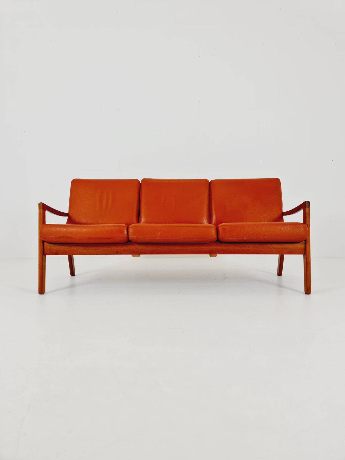 Mid-century Rare Danish teak lounge sofa /Senator Sofa 3 Seater by Ole Wanscher for Peter Jeppesen 1960s
