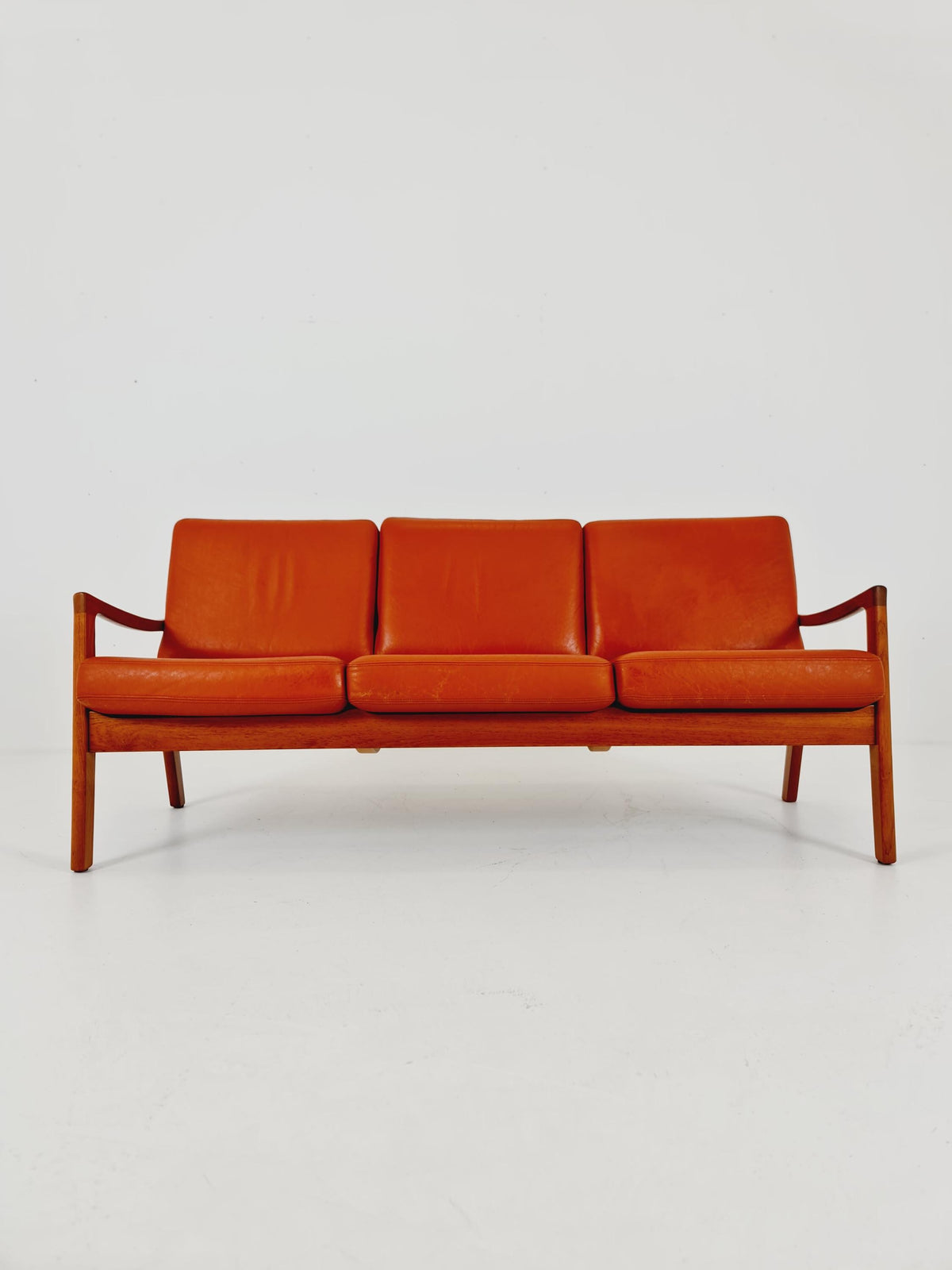 Mid-century Rare Danish teak lounge sofa /Senator Sofa 3 Seater by Ole Wanscher for Peter Jeppesen 1960s