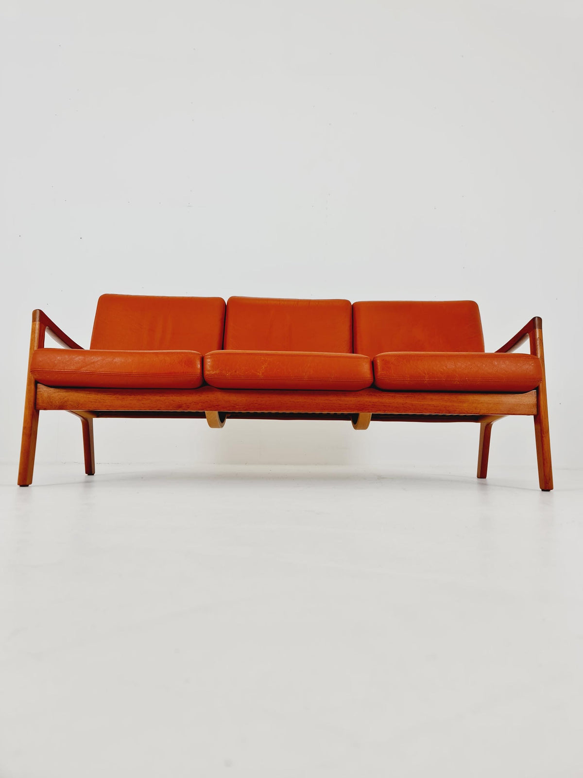 Mid-century Rare Danish teak lounge sofa /Senator Sofa 3 Seater by Ole Wanscher for Peter Jeppesen 1960s