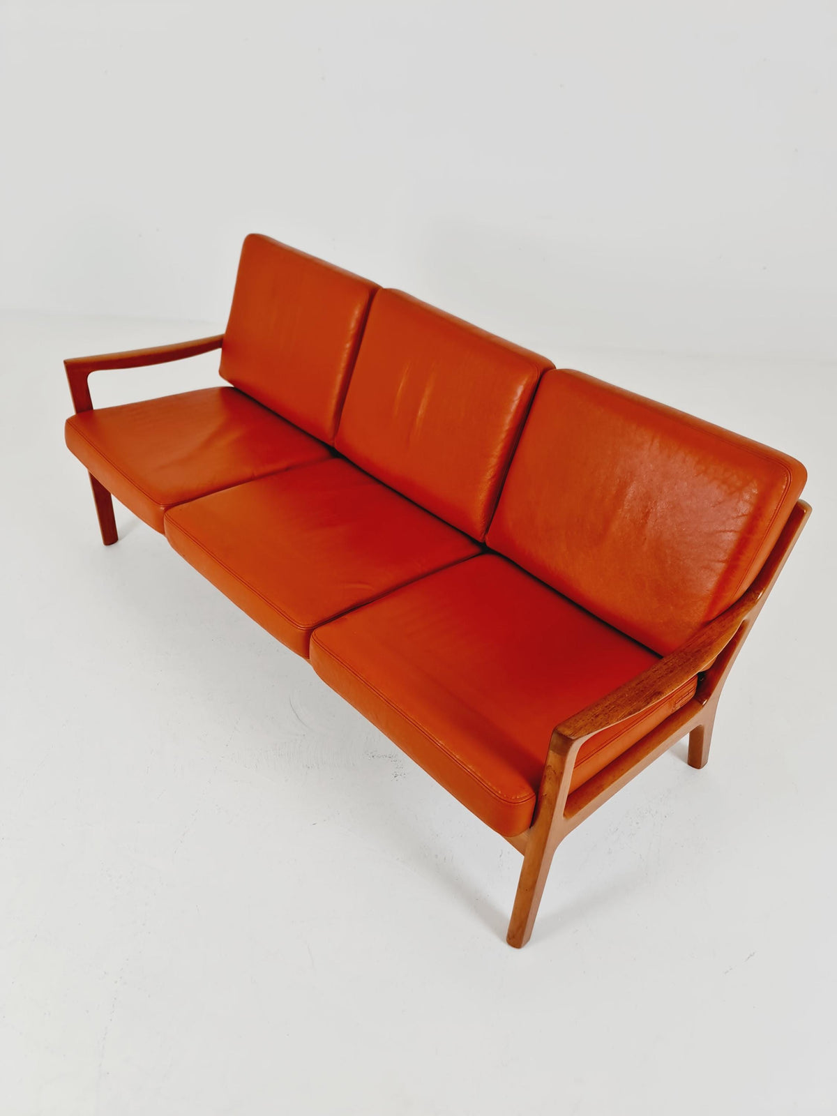 Mid-century Rare Danish teak lounge sofa /Senator Sofa 3 Seater by Ole Wanscher for Peter Jeppesen 1960s