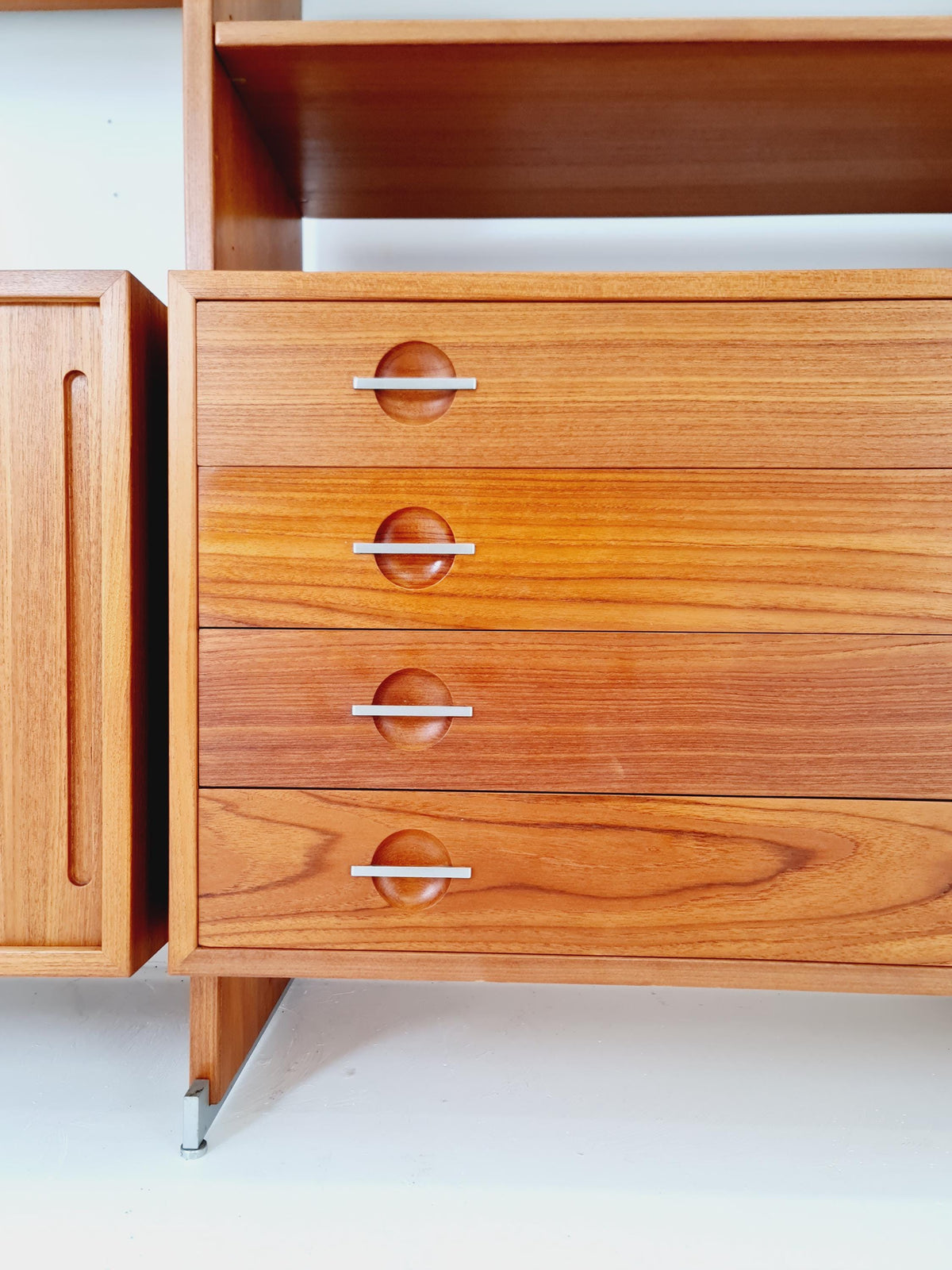 Mid-Century Danish Modern Teak RY 100 Wall Unit & Room Divider by Hans J. Wegner for RY Møbler, 1960s