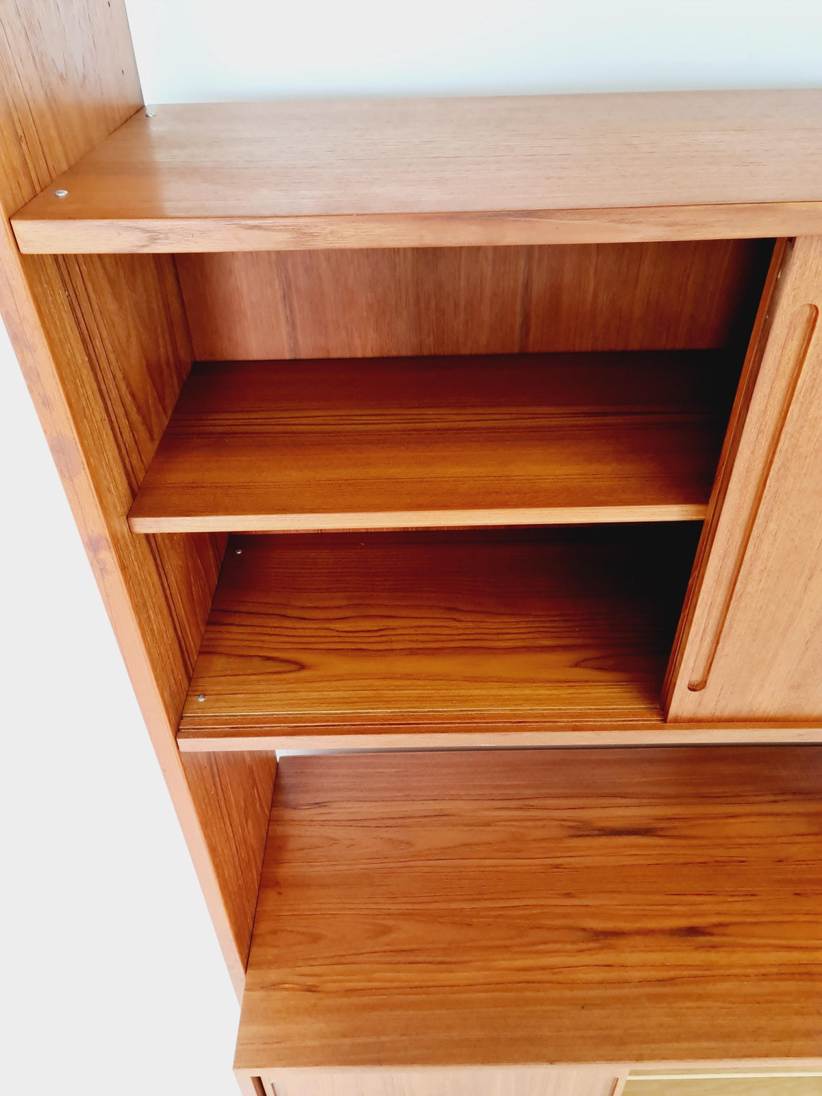 Mid-Century Danish Modern Teak RY 100 Wall Unit & Room Divider by Hans J. Wegner for RY Møbler, 1960s