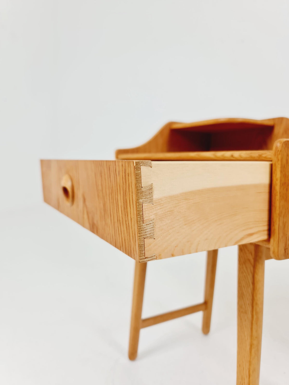 Pair of Swedish Midcentury Oak Vintage Side table/ Bedside table/ Night stand by Talgo 1960s