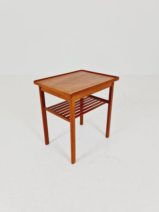 Rare big Midcentury Danish teak Vintage Side table/ Bedside table by AB Emmaboda Möbelfabrik, Denmark, 1960s,
