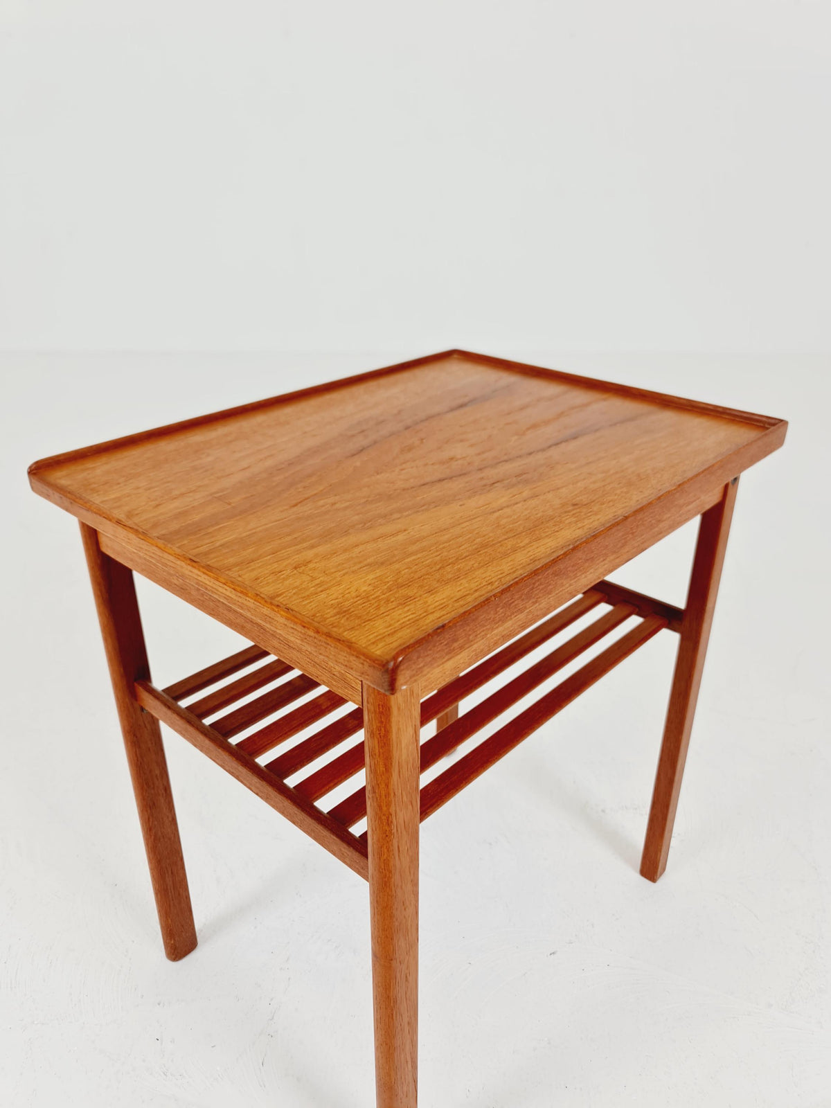 Rare big Midcentury Danish teak Vintage Side table/ Bedside table by AB Emmaboda Möbelfabrik, Denmark, 1960s,