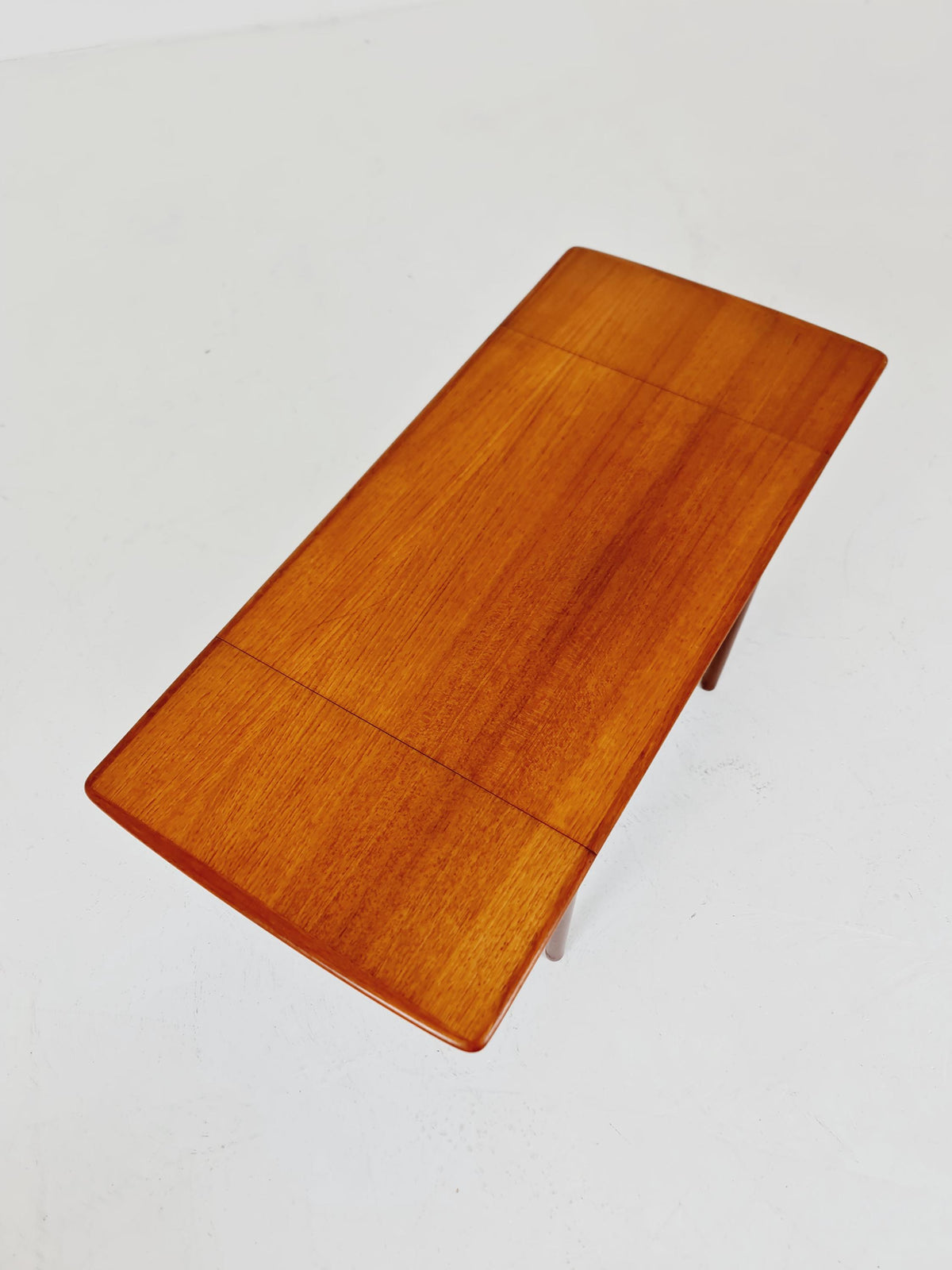 Vintage Danish teak and rattan sewing table/ side table cabinet , 1960s