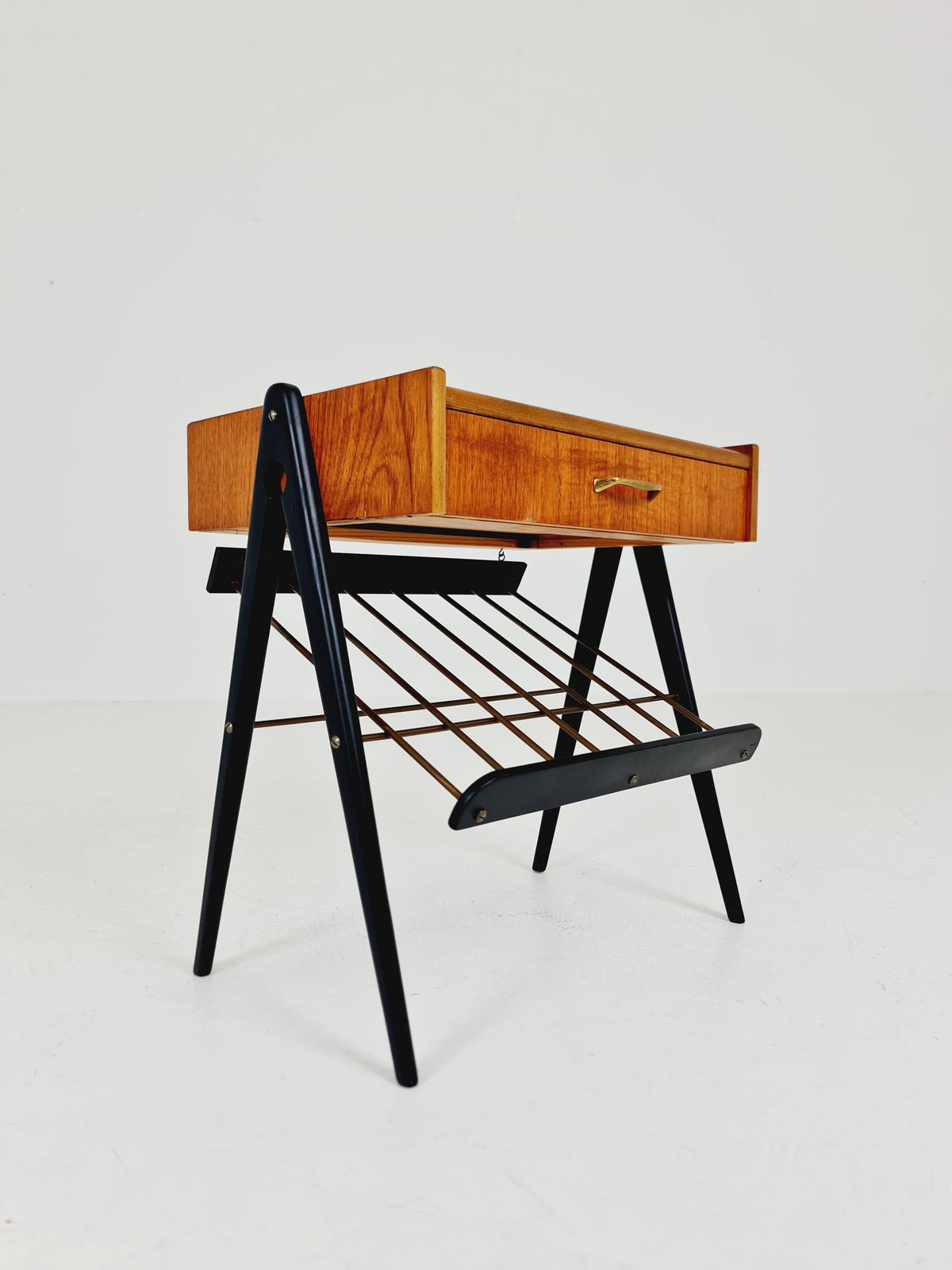 Midcentury Danish teak vintage Side table/ Bedside table/ Night stand, 1960s