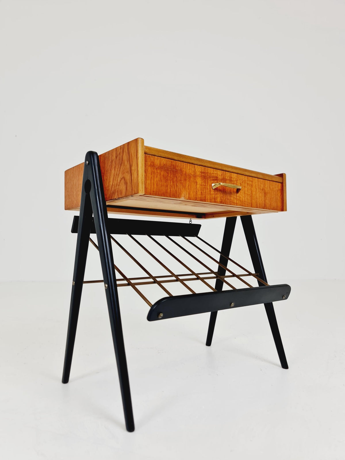 Midcentury Danish teak vintage Side table/ Bedside table/ Night stand, 1960s
