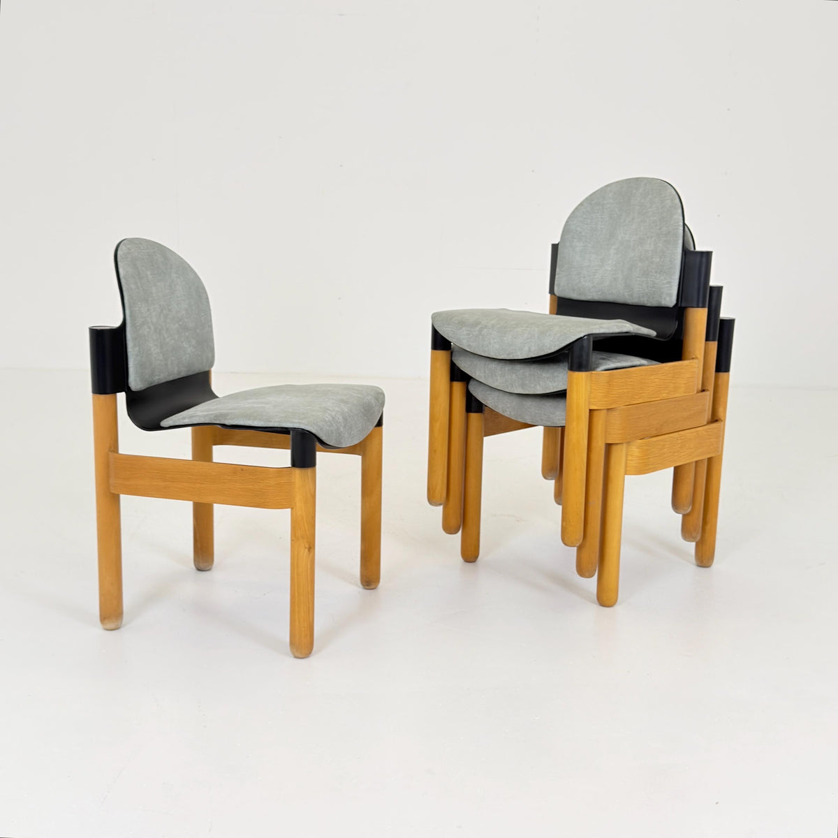 Set of 4 Mid-Century Flex Chairs by Gerd Lange for Thonet, 1970s, West Germany