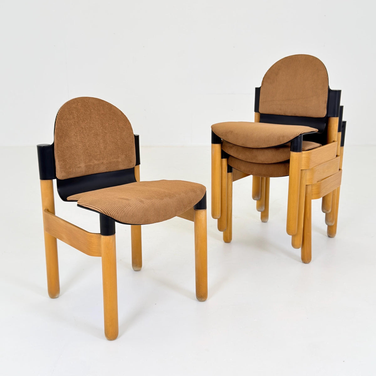 Set of 4 Mid-Century Flex Chairs by Gerd Lange for Thonet, 1970s, West Germany