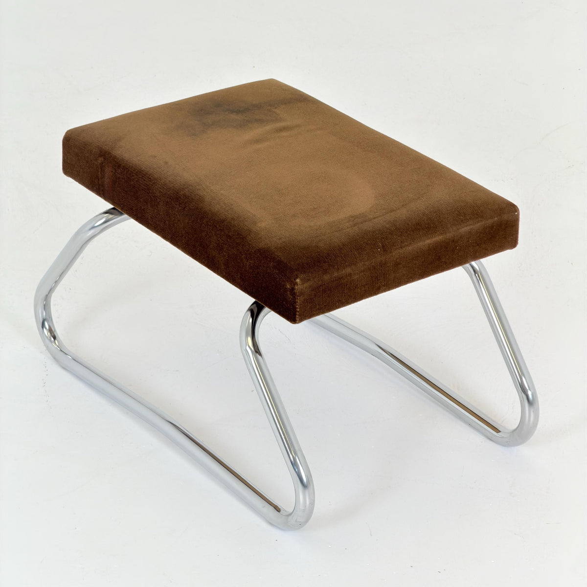 Mid century Bauhaus Stool with Chrome Accents and Hidden Steps –1960s Germany