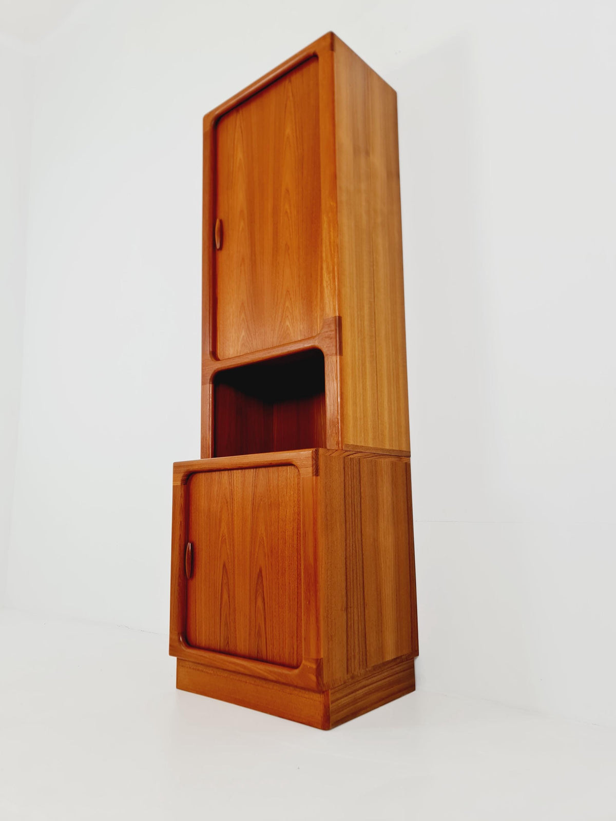 Vintage Dyrlund Danish Teak Wall Unit / Cabinet Tambour Doors 1980s
