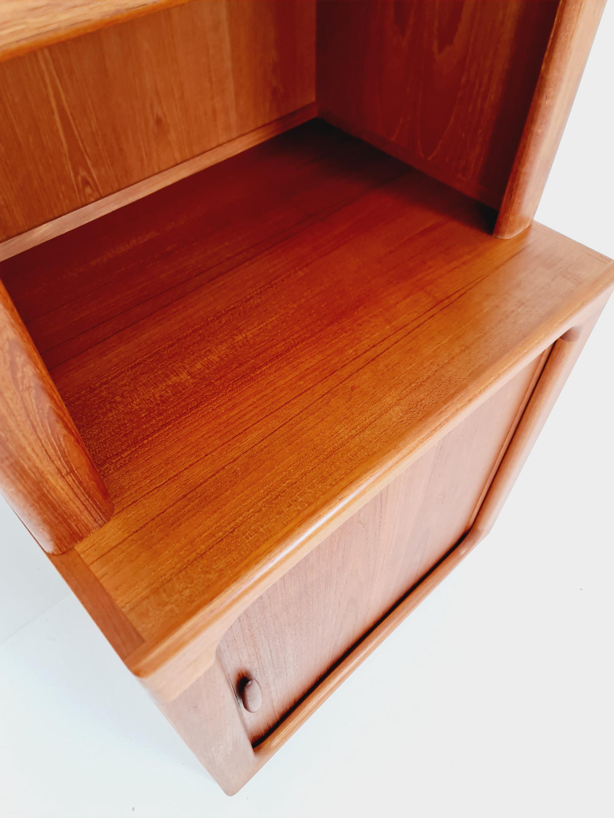 Vintage Dyrlund Danish Teak Wall Unit / Cabinet Tambour Doors 1980s