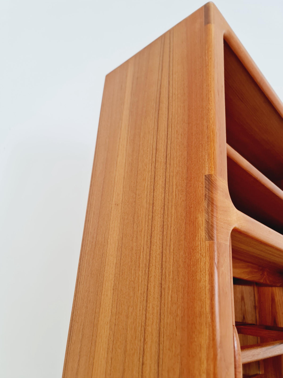 Vintage Dyrlund Danish Teak Wall Unit /Bar Cabinet with Lighting Tambour Doors 1980s