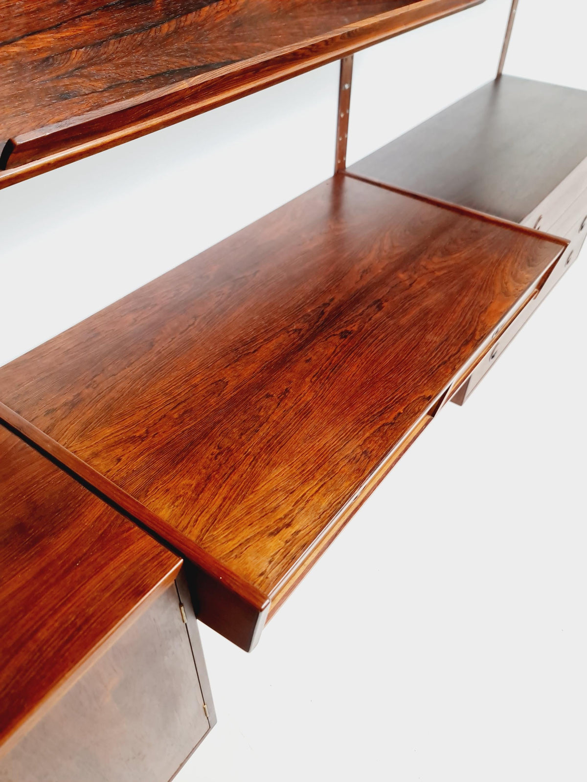 Rare Danish modern modular Rosewood shelving system by Hansen & Guldborg for HG Mobler, Denmark, 1960s