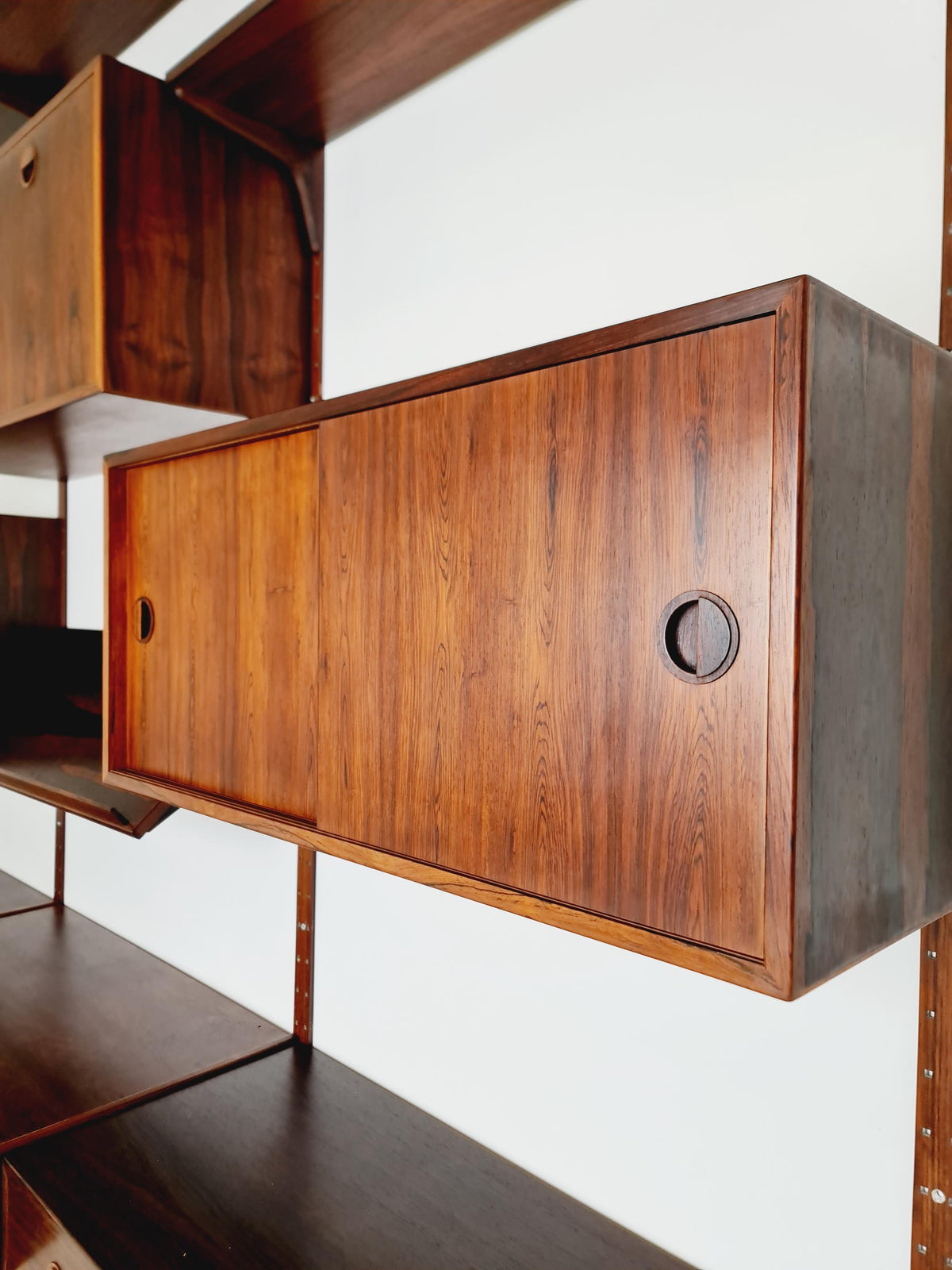 Rare Danish modern modular Rosewood shelving system by Hansen & Guldborg for HG Mobler, Denmark, 1960s