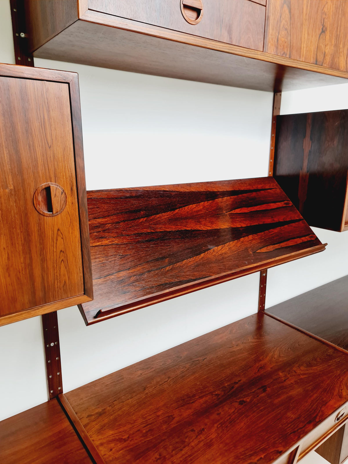 Rare Danish modern modular Rosewood shelving system by Hansen & Guldborg for HG Mobler, Denmark, 1960s