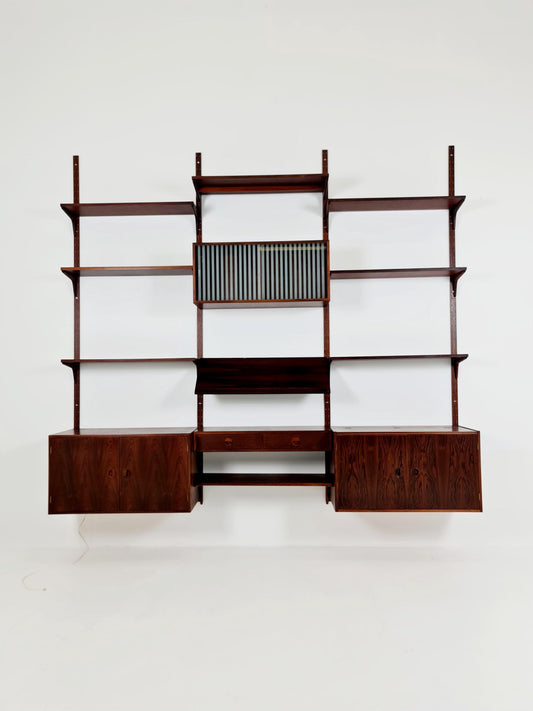 1960s Danish Modern Rosewood Shelving System | Hansen & Guldborg (HG Møbler) | Bar, Record , Display Cabinets