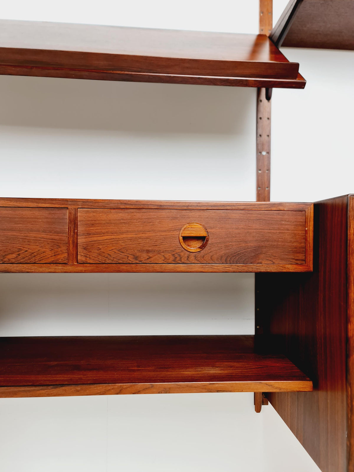 1960s Danish Modern Rosewood Shelving System | Hansen & Guldborg (HG Møbler) | Bar, Record , Display Cabinets