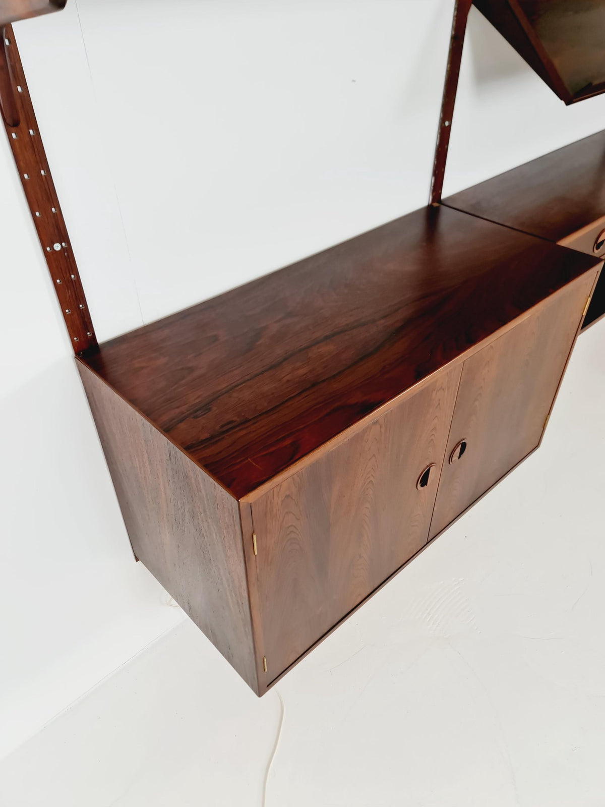 1960s Danish Modern Rosewood Shelving System | Hansen & Guldborg (HG Møbler) | Bar, Record , Display Cabinets