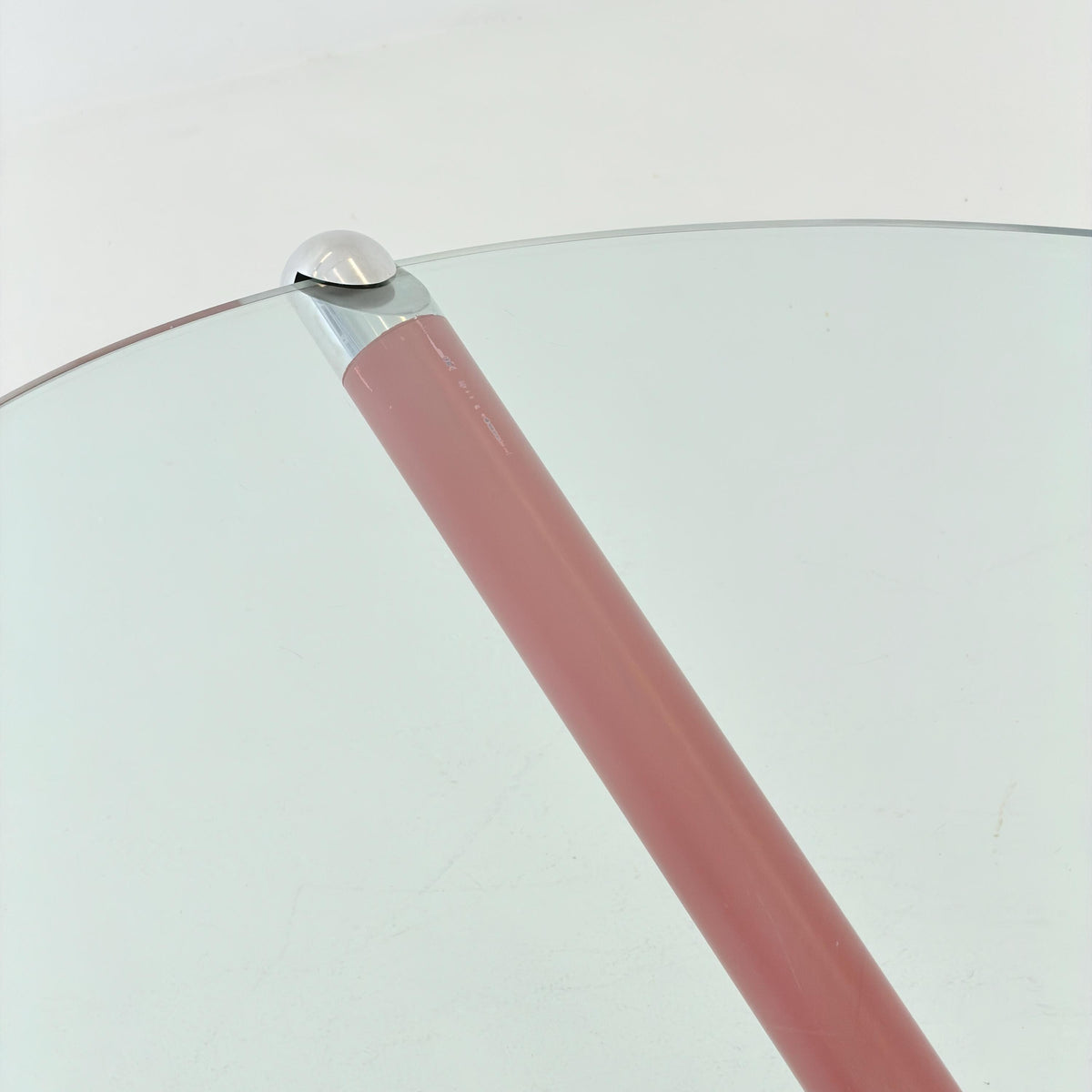 Rare Italian Postmodern Round Dining Table,Red & Black Sculptural Base, 1970s Italy,