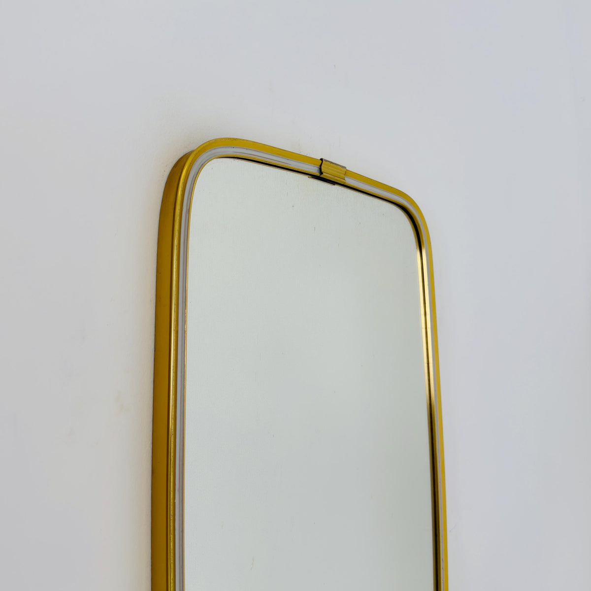 Rare Mid-Century Modern brass kidney Wall Mirror – by Arax zierspiegep western Germany, 1960s