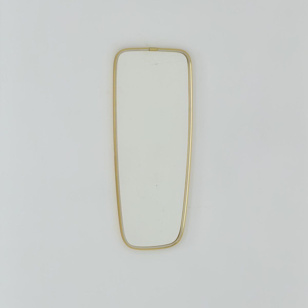 Rare Mid-Century Modern brass kidney Wall Mirror – by Arax zierspiegep western Germany, 1960s