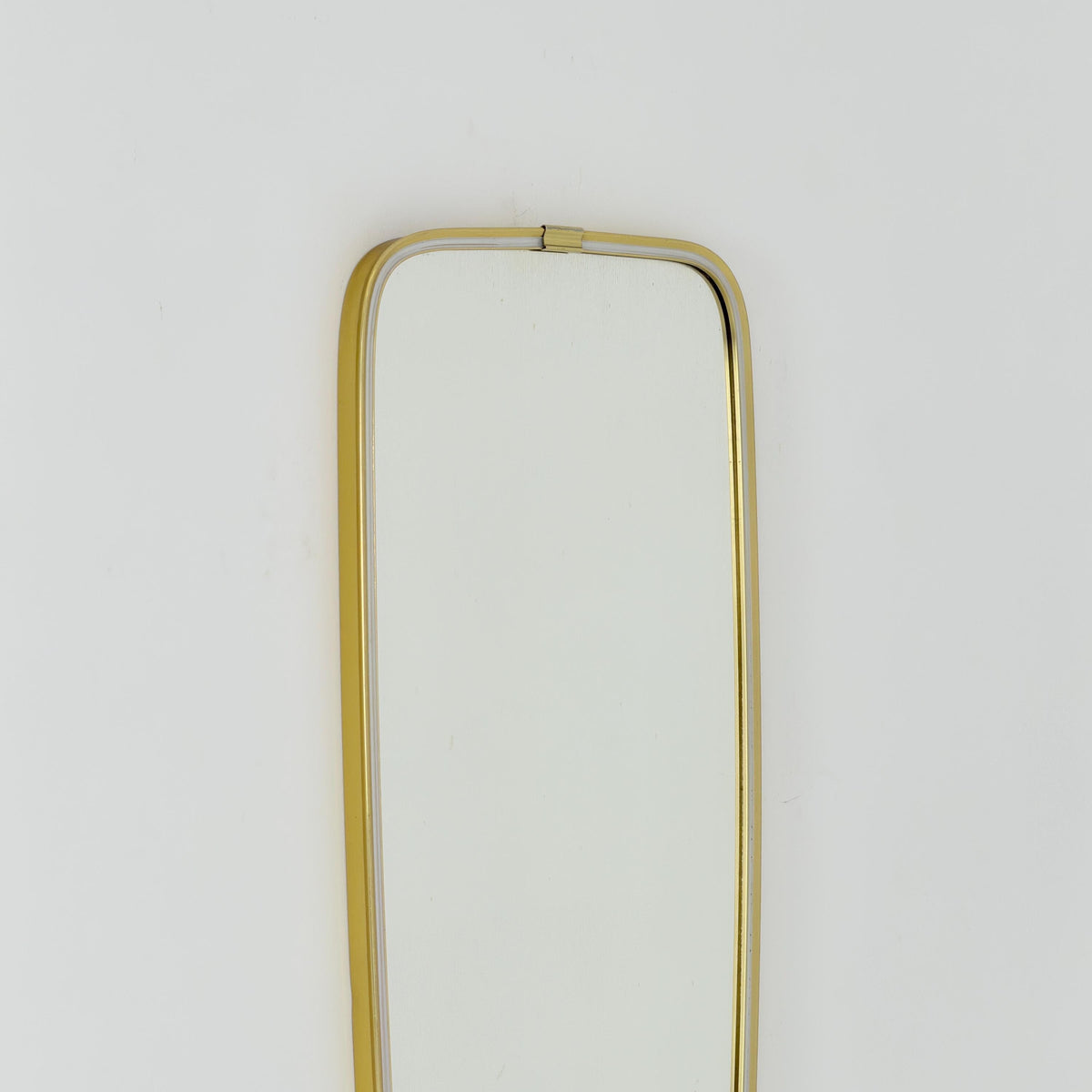 Rare Mid-Century Modern brass kidney Wall Mirror – by Arax zierspiegep western Germany, 1960s