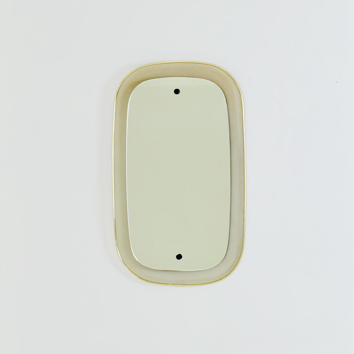 Exceptional Mid-Century Modern Brass Wall Mirror – Germany, 1960s