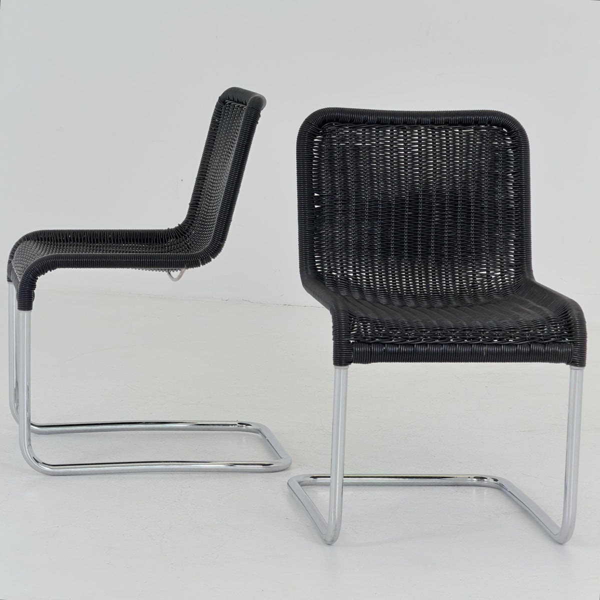 Set of 4 Tecta D41 Cantilever Chairs, Mid Century Bauhaus, Marcel Breuer Style, 1980s Germany