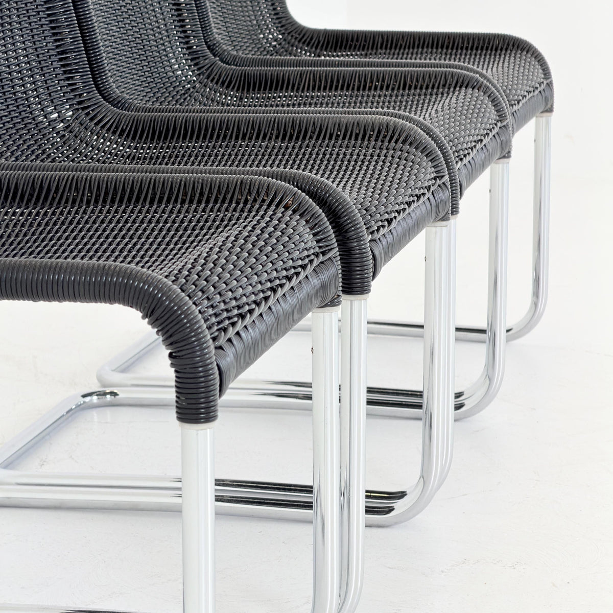 Set of 4 Tecta D41 Cantilever Chairs, Mid Century Bauhaus, Marcel Breuer Style, 1980s Germany