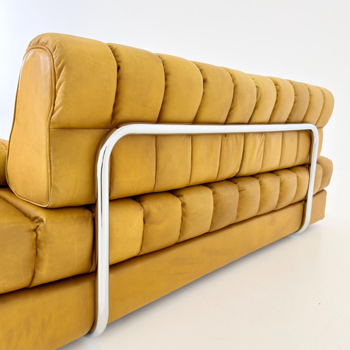 Mid century cognac leather Sofa bed Ds 85 from De Sede Switzerland 1960s