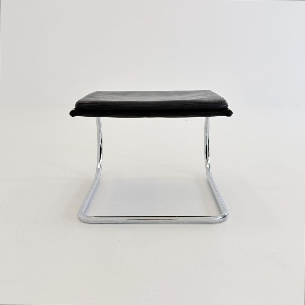Mid century Bauhaus Tecta C35 Leather Stool by Anton Lorenz, 1980s Germany,