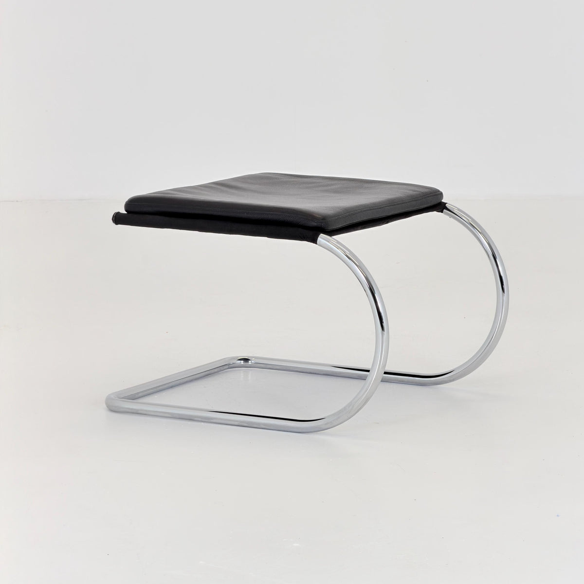 Mid century Bauhaus Tecta C35 Leather Stool by Anton Lorenz, 1980s Germany,