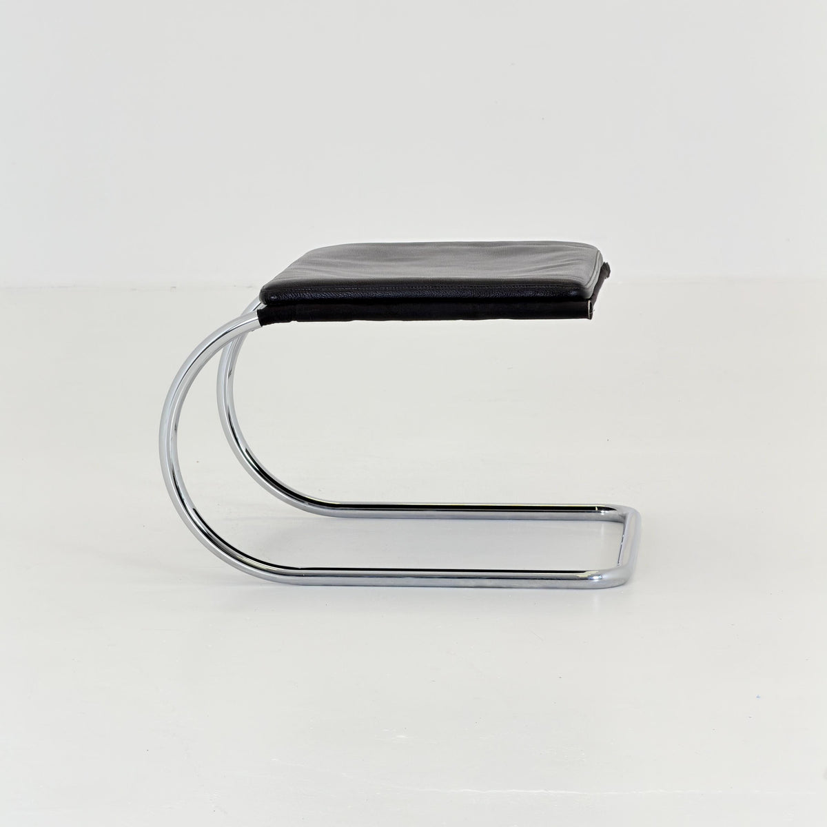 Mid century Bauhaus Tecta C35 Leather Stool by Anton Lorenz, 1980s Germany,