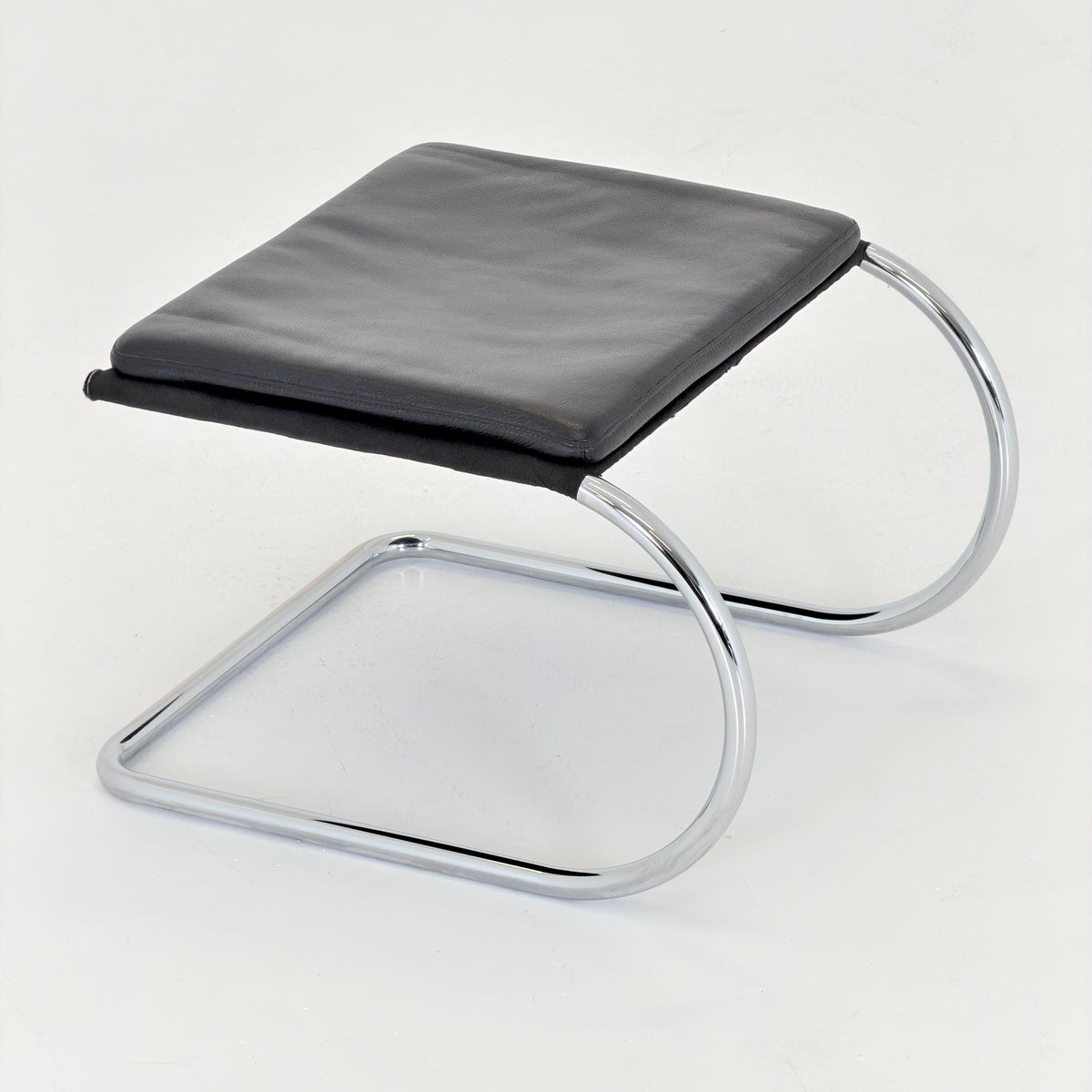 Mid century Bauhaus Tecta C35 Leather Stool by Anton Lorenz, 1980s Germany,