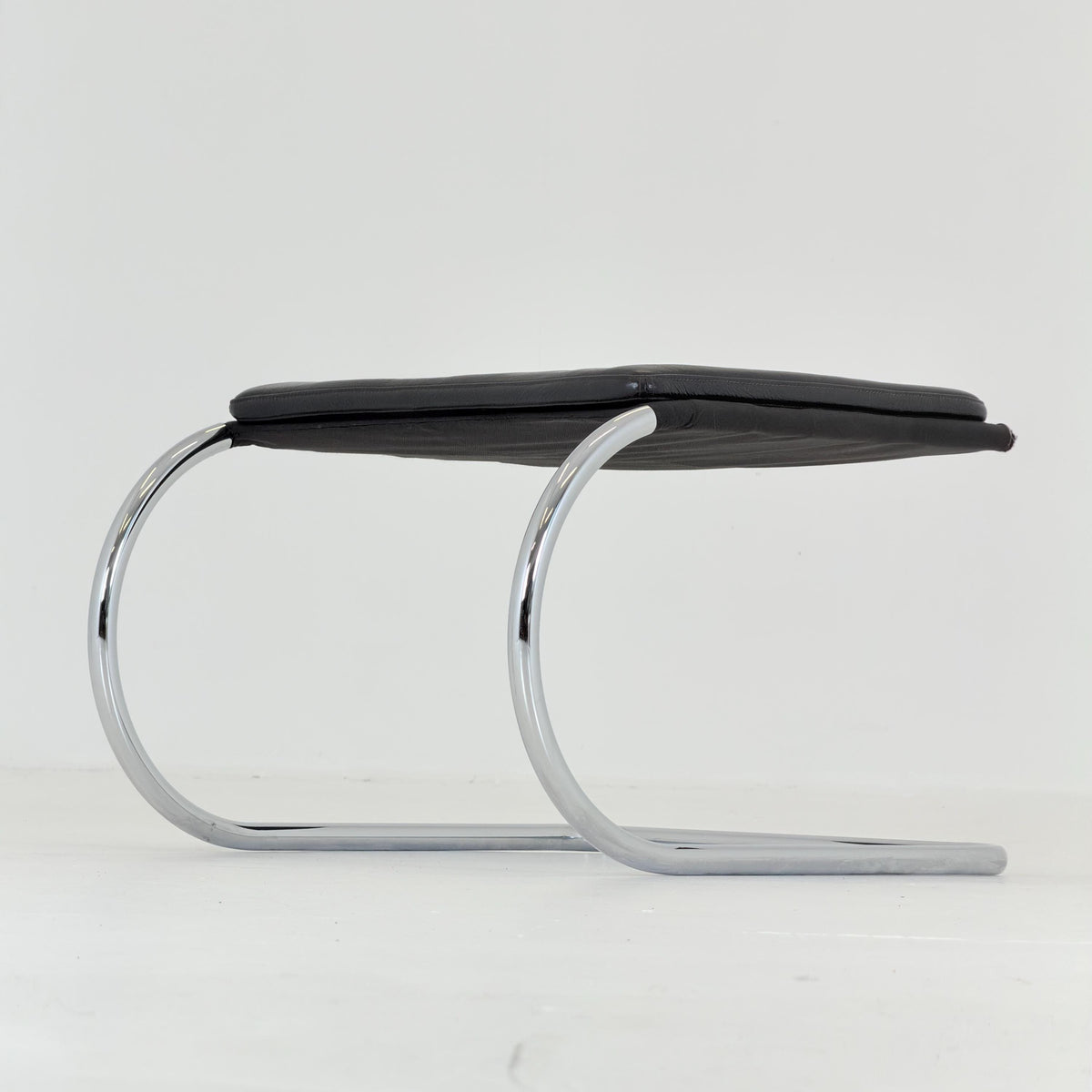 Mid century Bauhaus Tecta C35 Leather Stool by Anton Lorenz, 1980s Germany,