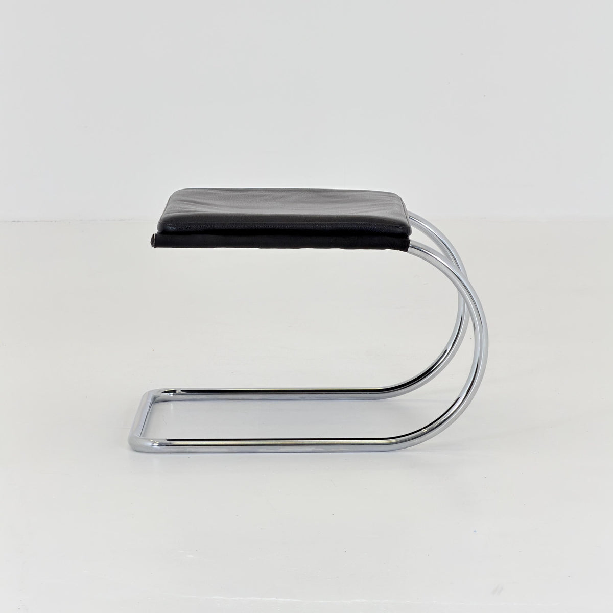 Mid century Bauhaus Tecta C35 Leather Stool by Anton Lorenz, 1980s Germany,