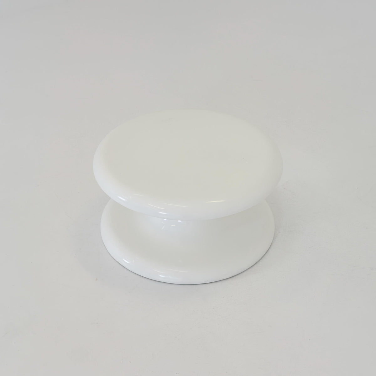 Rare Vintage Space Age Tulip Coffee Table, White Fiberglass, Italian Design, 1970s
