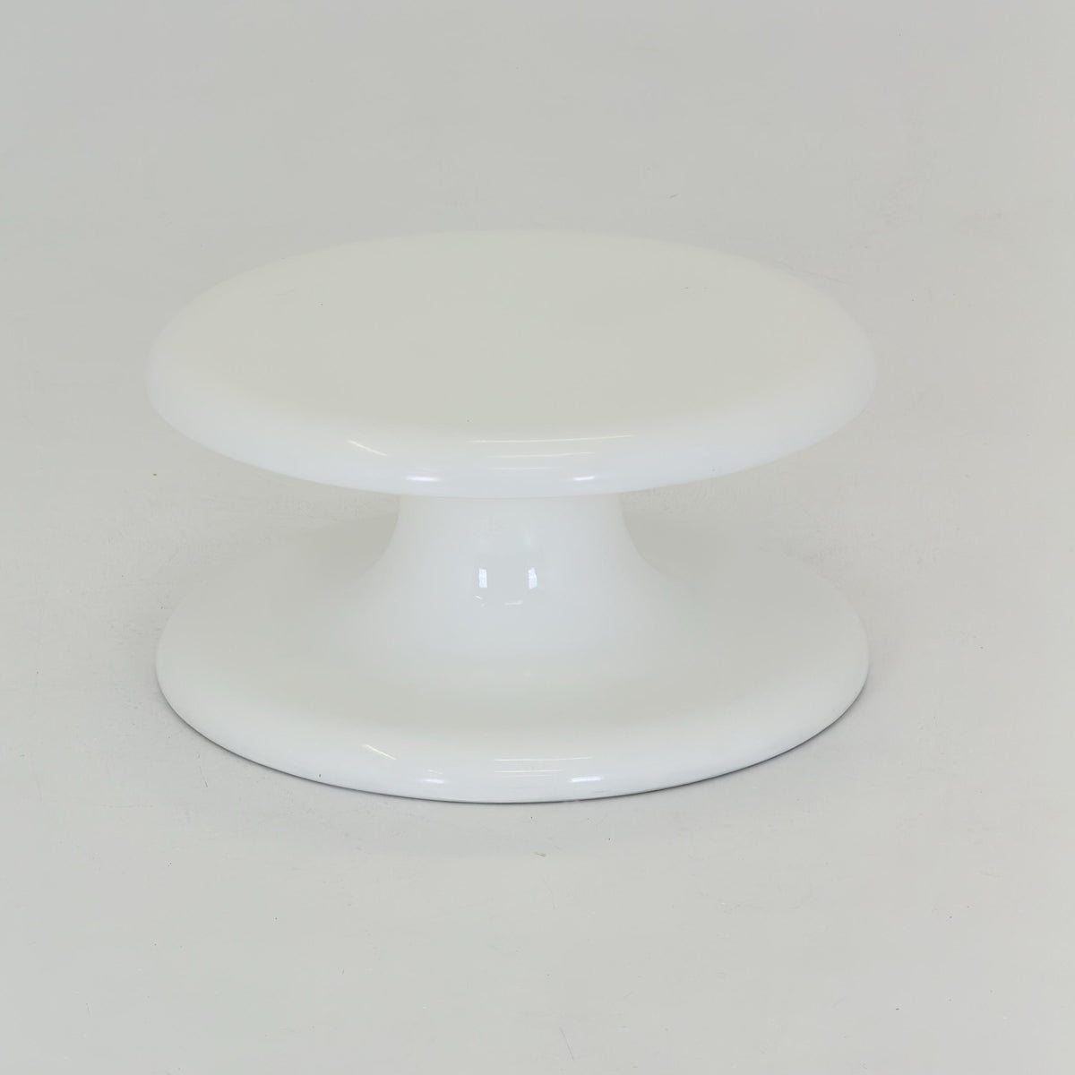 Rare Vintage Space Age Tulip Coffee Table, White Fiberglass, Italian Design, 1970s