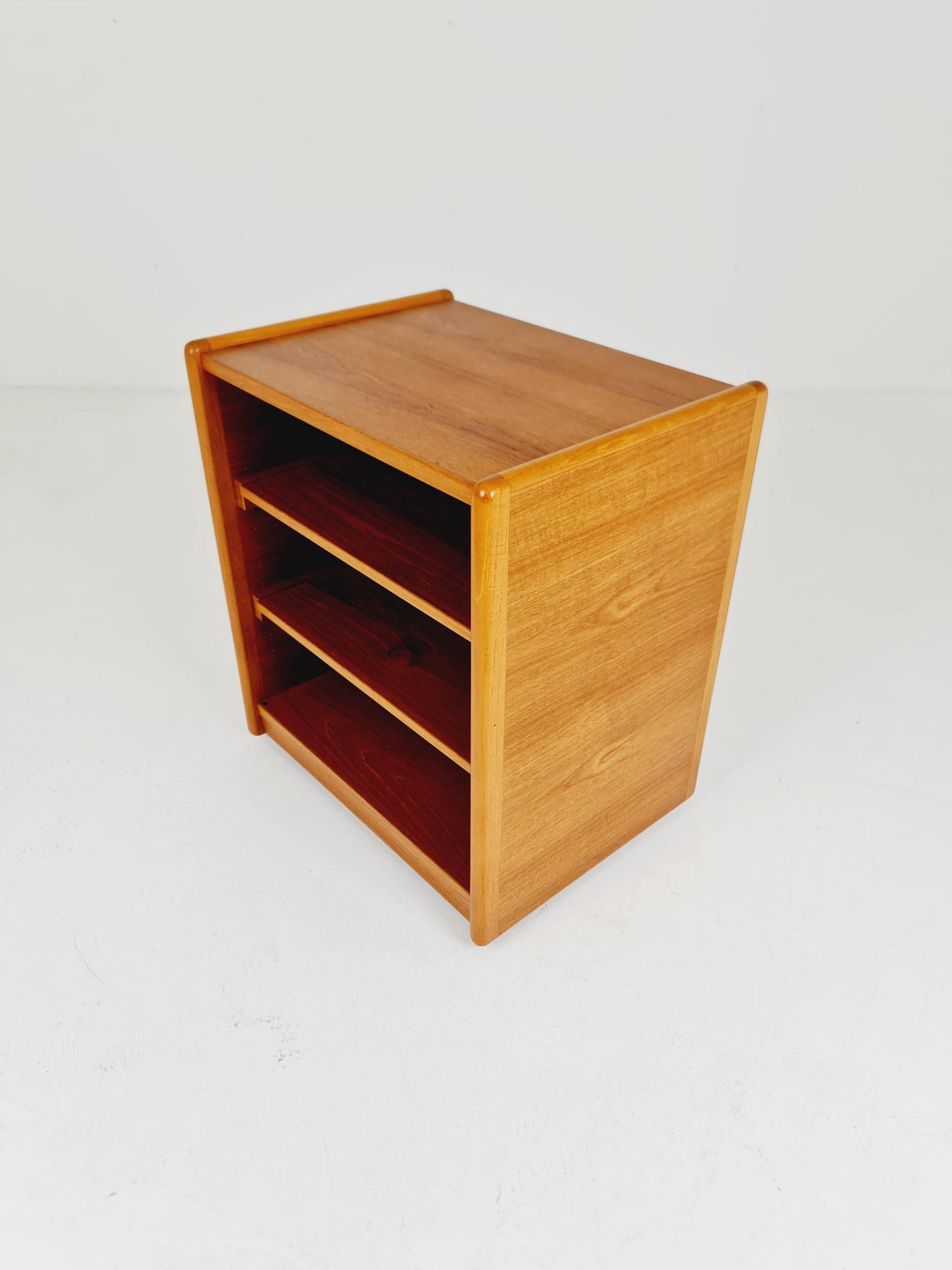 Mid century Solid Danish teak hallway cabinet, Record cabinet By Kai Kristiansen For Vildbjerg 1970s