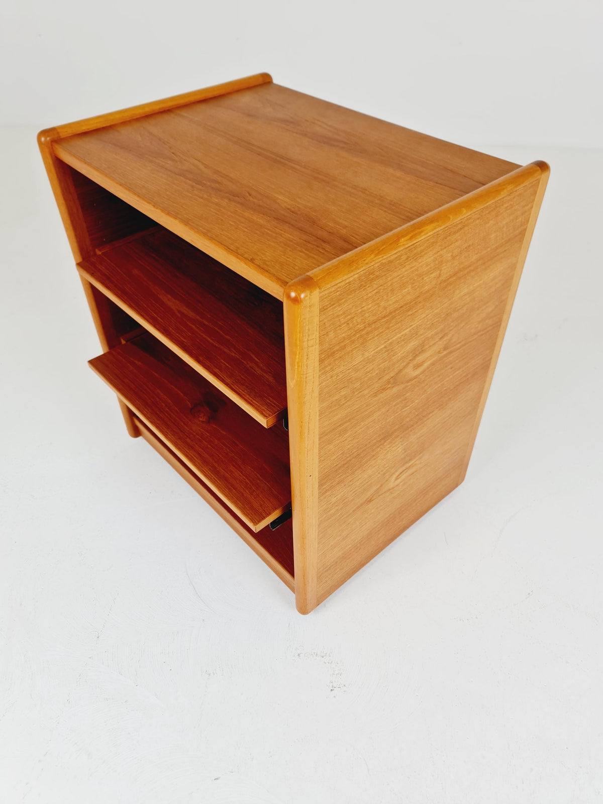 Mid century Solid Danish teak hallway cabinet, Record cabinet By Kai Kristiansen For Vildbjerg 1970s