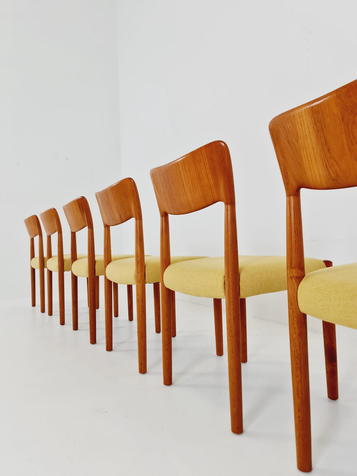 Midcentury teak Dining chairs by Boltinge 1960s, set of 6