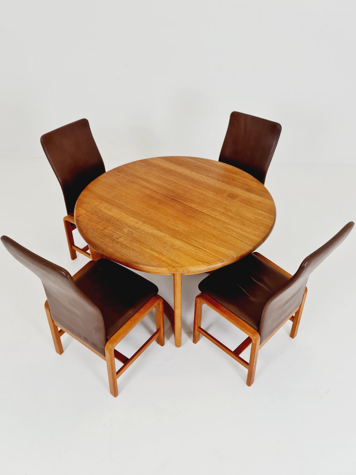 Mid century extendable Danish Modern Solid Teak XL dining table by Mikael Laursen , 1970s
