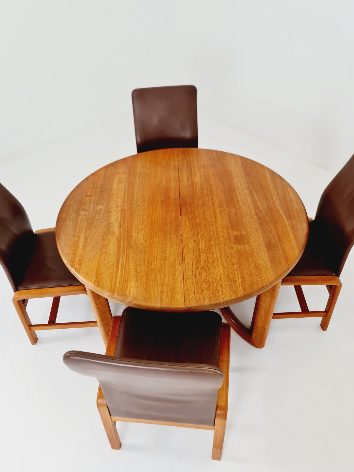 Mid century extendable Danish Modern Solid Teak XL dining table by Mikael Laursen , 1970s