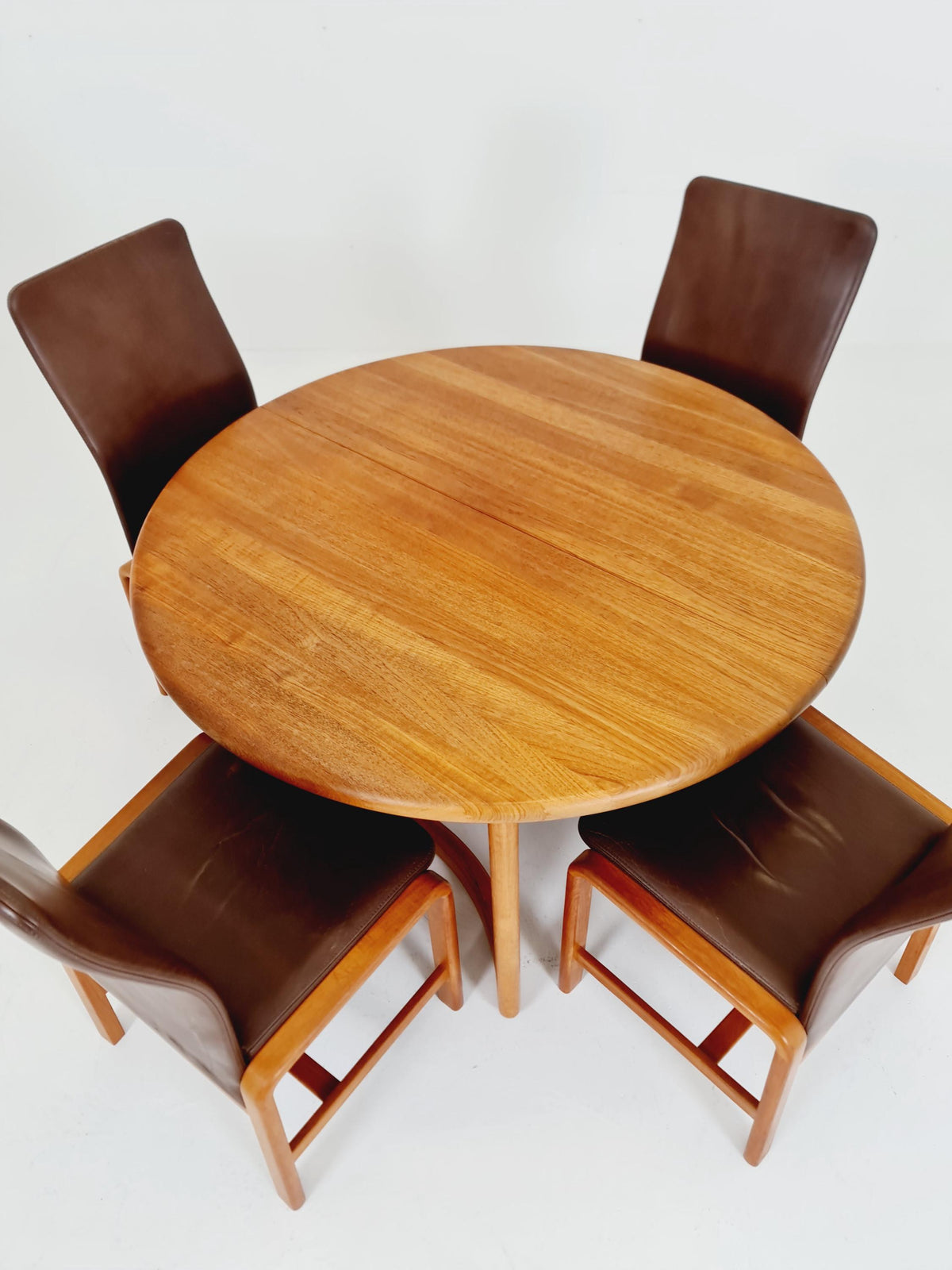 Mid century extendable Danish Modern Solid Teak XL dining table by Mikael Laursen , 1970s