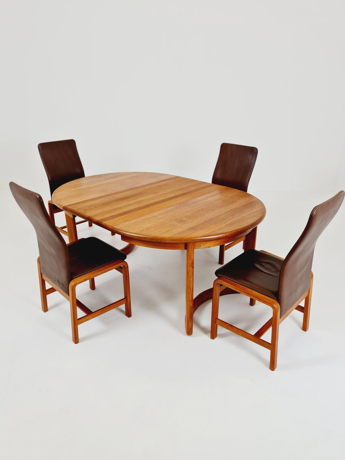 Mid century extendable Danish Modern Solid Teak XL dining table by Mikael Laursen , 1970s